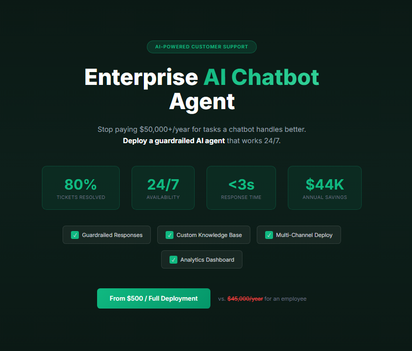 Enterprise AI Chatbot Agent | Guardrailed Expert Assistant
