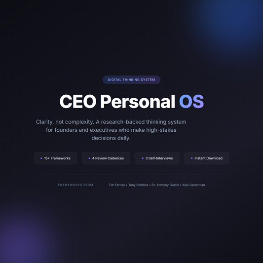 CEO Personal Operating System | Executive Decision Framework